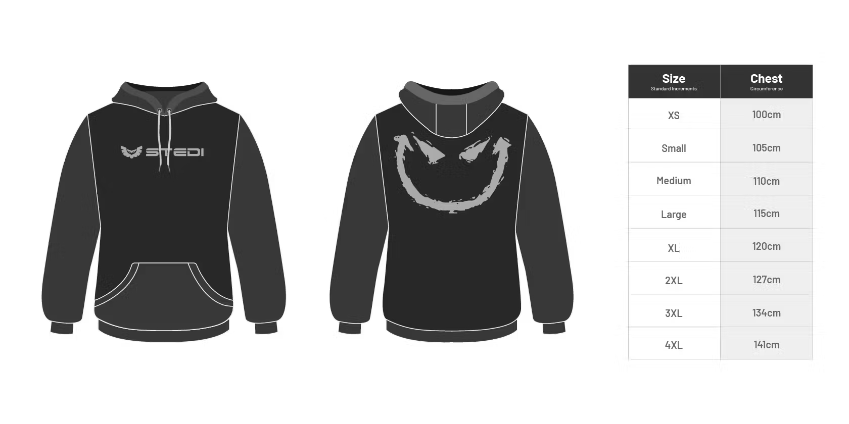 STEDI Hoodie | Charcoal Smiley